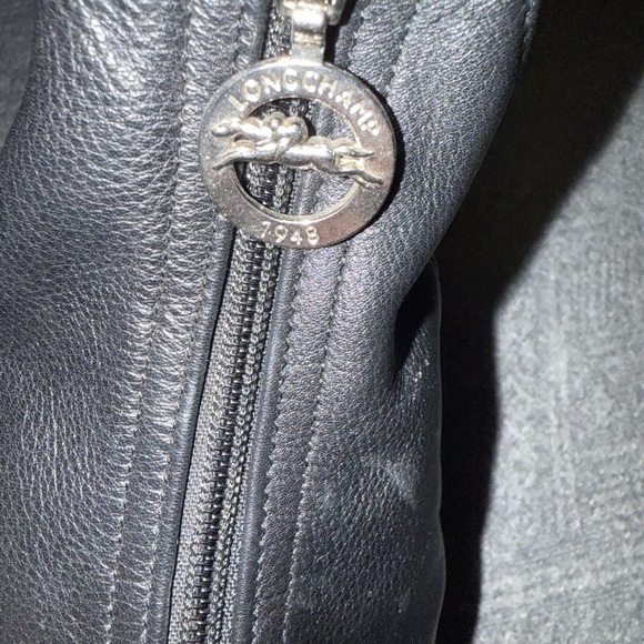 Longchamp Black Leather Shoulder Bag - Picture 2 of 11